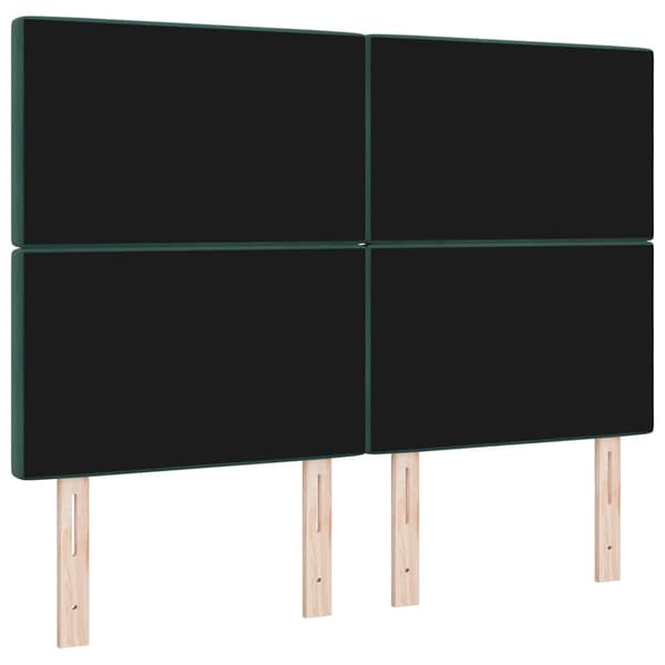 vidaXL Huvudgavel Mörkgrön 144 cm Sammet