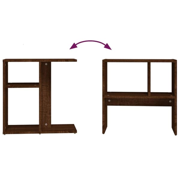 vidaXL Sidebord brun eik 50x30x50 cm konstruert tre