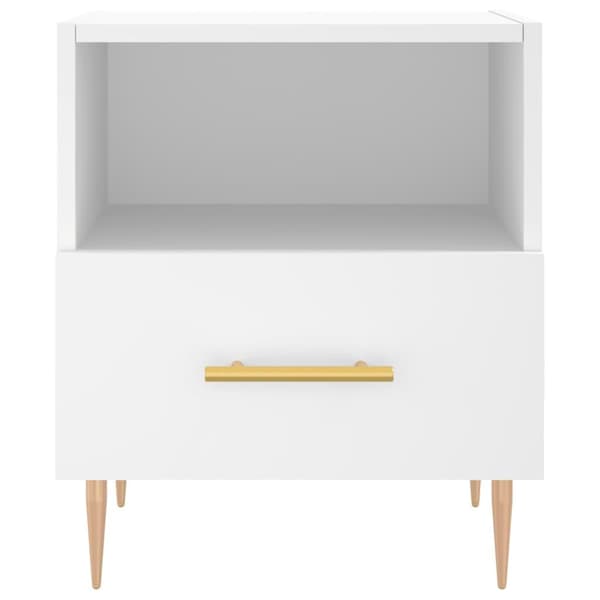 vidaXL Sängbord 2 st vit 40x35x47,5 cm konstruerat trä