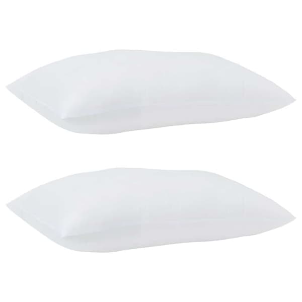 vidaXL Vinterdyna med Kudde med kudde 2 pcs Vit Dunfjäder
