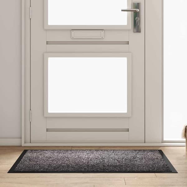 vidaXL Dørmatte Lysegrå 60 x 40 x 1.2 cm Teddy-stoff