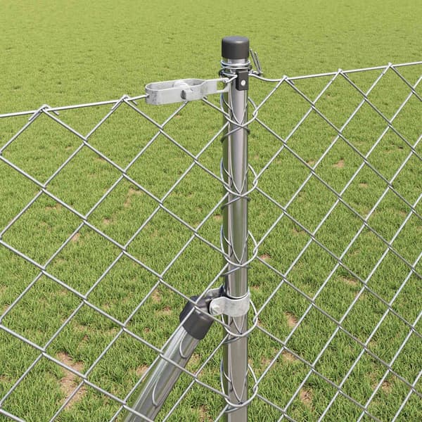 vidaXL Gjerdepåle sølv 25 x 1 m (60 x 60 mm mesh) Stål
