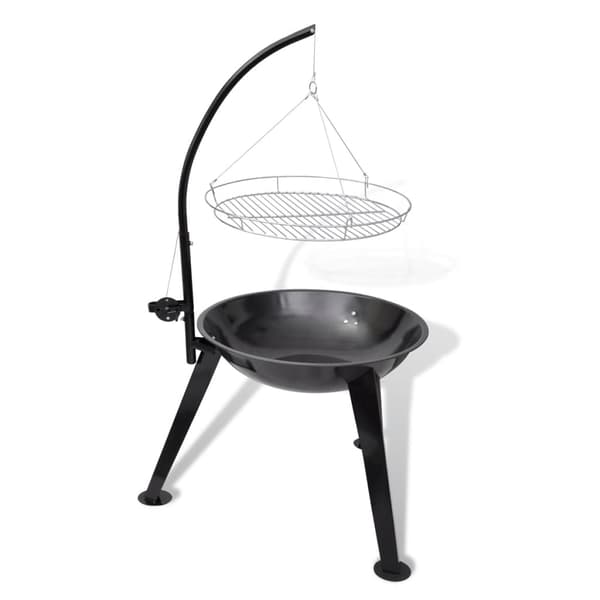vidaXL Kullgrill med stativ og hengende gitter