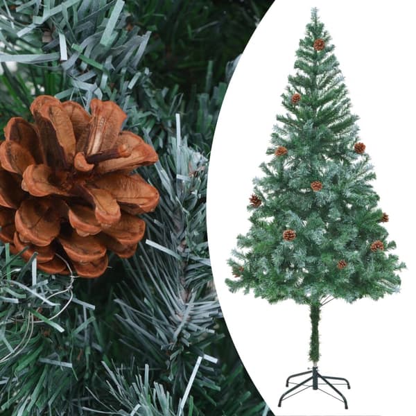 vidaXL Plastgran med kottar 180 cm