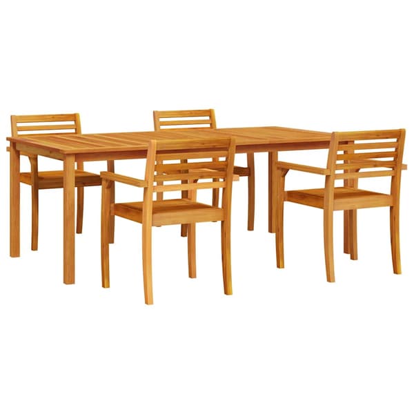 vidaXL Hage Spisegruppe 7 pcs Brun Solid akasietre