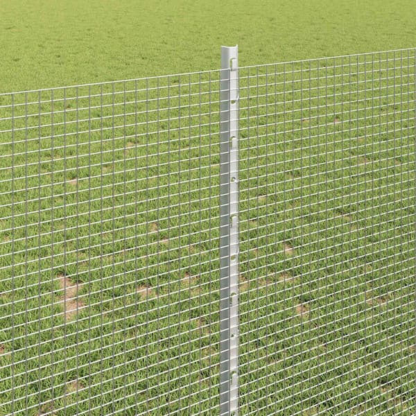 vidaXL Gjerde med innlegg. sølv 1 x 10 m Stål