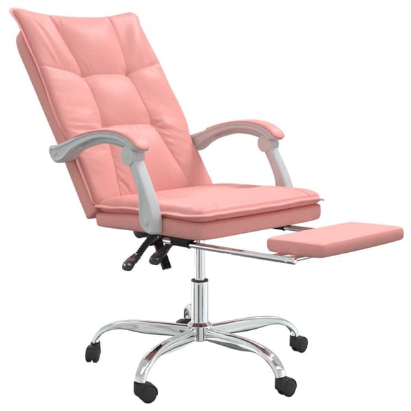 vidaXL Kontorsstol rosa konstläder