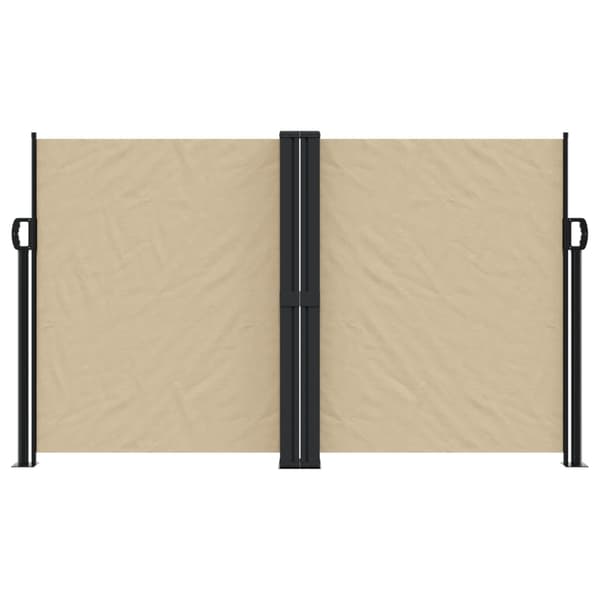 vidaXL Infällbar sidomarkis beige 140x1000 cm