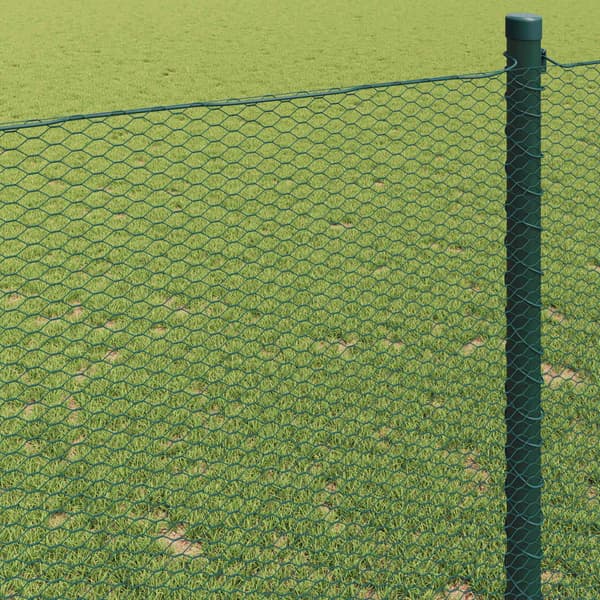vidaXL Sekskantet gjerde grønn 1 x 10 m PVC