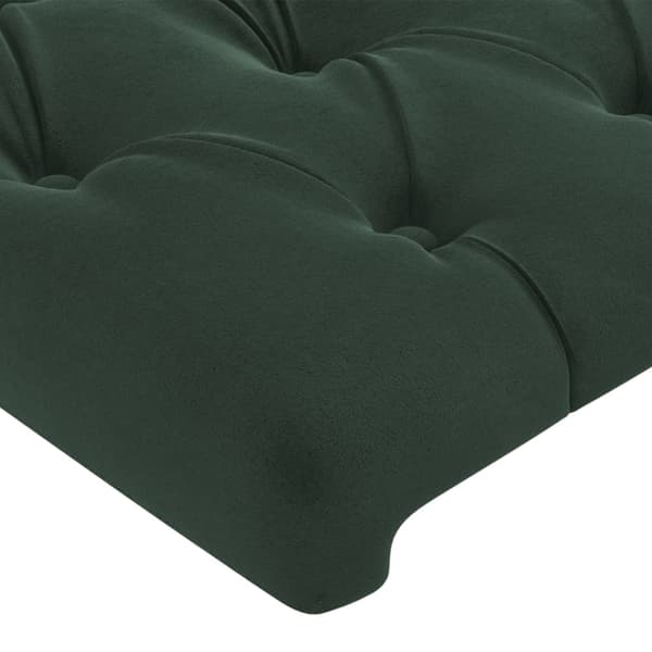 vidaXL Sänggavel LED mörkgrön 90x7x78/88 cm sammet