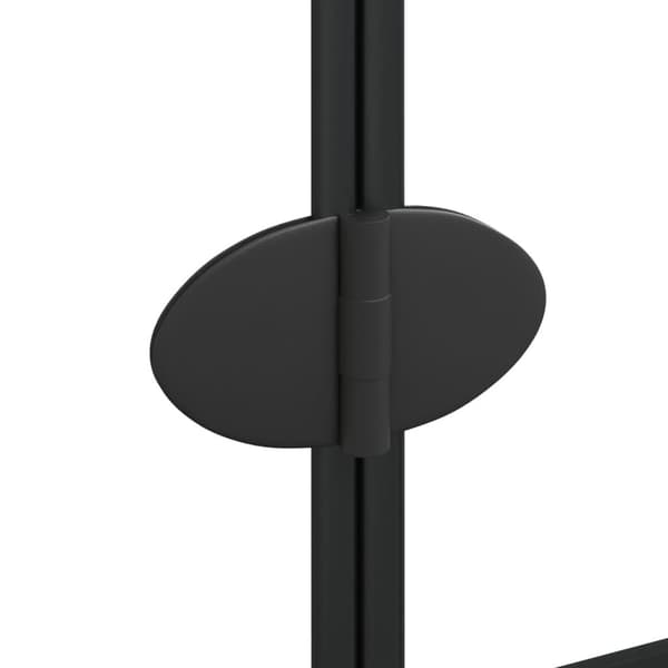 vidaXL Duschvägg fällbar ESG 80x140 cm svart