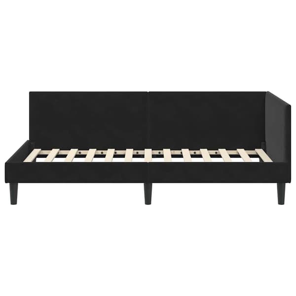 vidaXL Hörnssängram Svart 80 x 200 cm Sammet