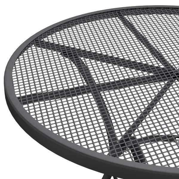 vidaXL Trädgårdsbord Ø80x72 cm sträckmetall antracit