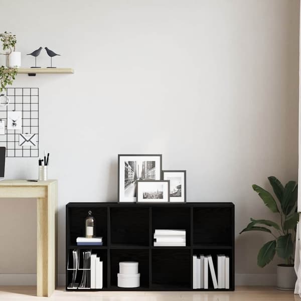 vidaXL Bokhylle svart eik 66x30x130 cm konstruert tre