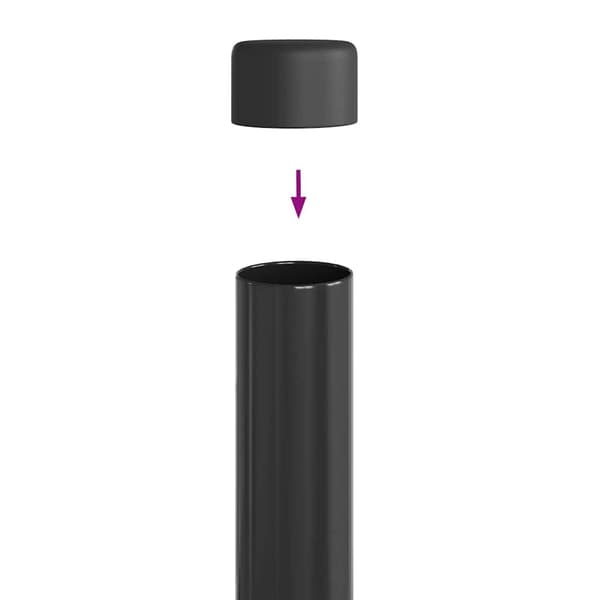 vidaXL Stängselstolpe 12 pcs Grå 110 cm Pulverlackerad stål
