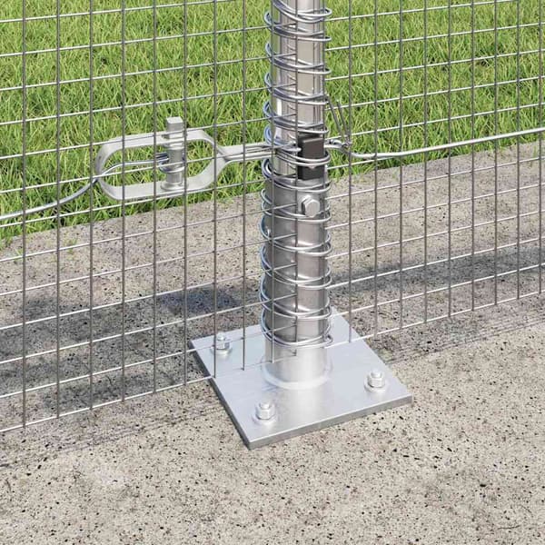 vidaXL Stängselstolpe Silver