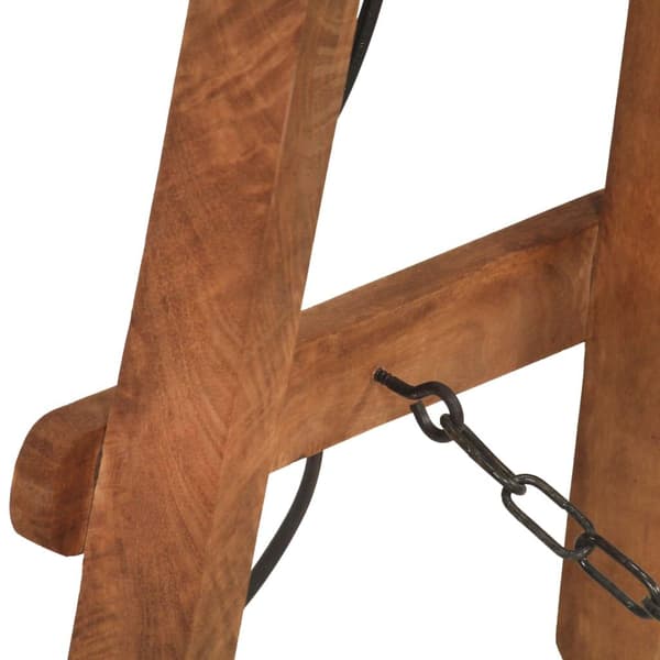 vidaXL Gulvlampe sølv E27 heltre mango