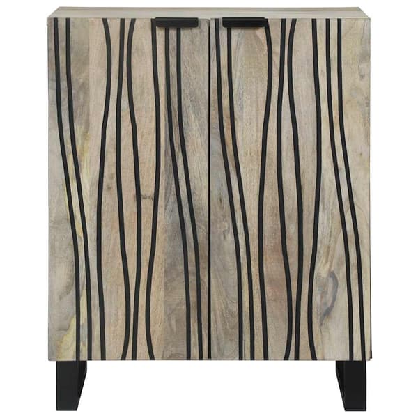 vidaXL Serviesskap Hvit 60 x 33,5 x 75 cm Massiv mango tre