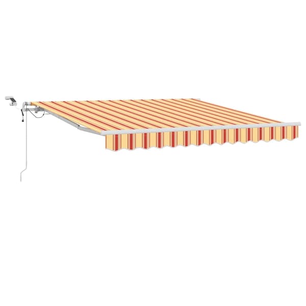 vidaXL Infällbar Markis Gul och orange 350 x 250 cm