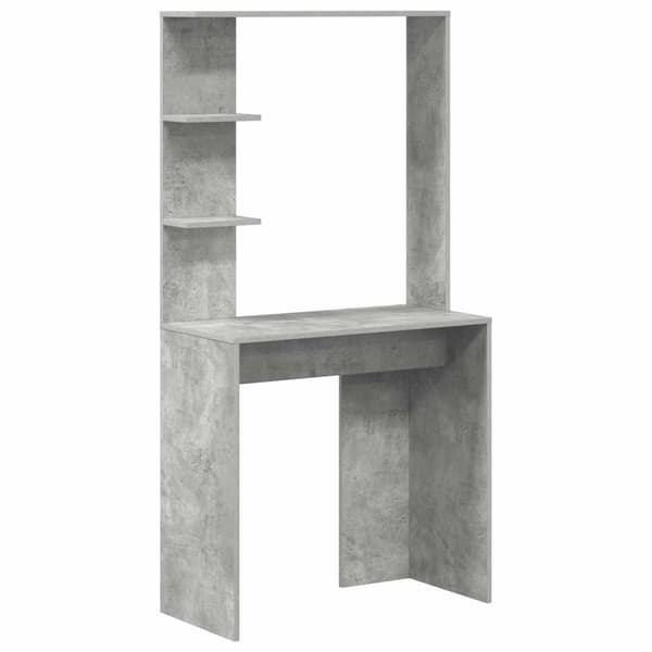 vidaXL Skrivebord 2 pcs Betonggrå