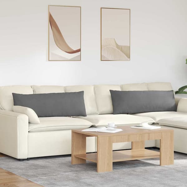 vidaXL Soffkuddar 2 st Mörkgrå 120 x 40 cm tyg