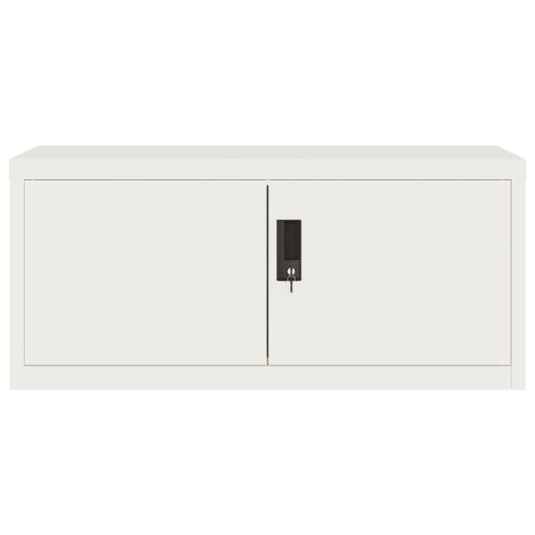 vidaXL Dokumentskåp vit 90x40x240 cm stål