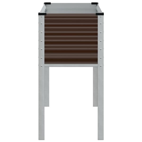 vidaXL Hagepotte brun 100x45x90 cm stål