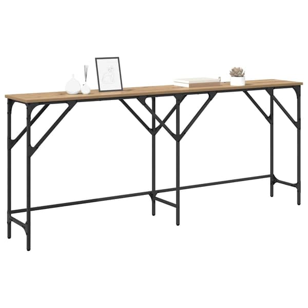 vidaXL Konsollbord Artisan Eik 180 x 30 x 75 cm Konstruert tre