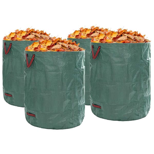 vidaXL Grön Polypropylen Stor Hopfällbar Sopsamlingsbag Cylindrisk