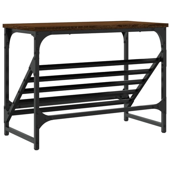 vidaXL Skohylle brun eik 60x30x45 cm konstruert tre