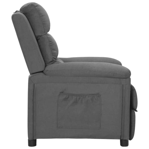 vidaXL Reclinerfåtölj ljusgrå tyg