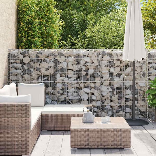 vidaXL Gabionkorg galvaniserat stål 300x30x100 cm