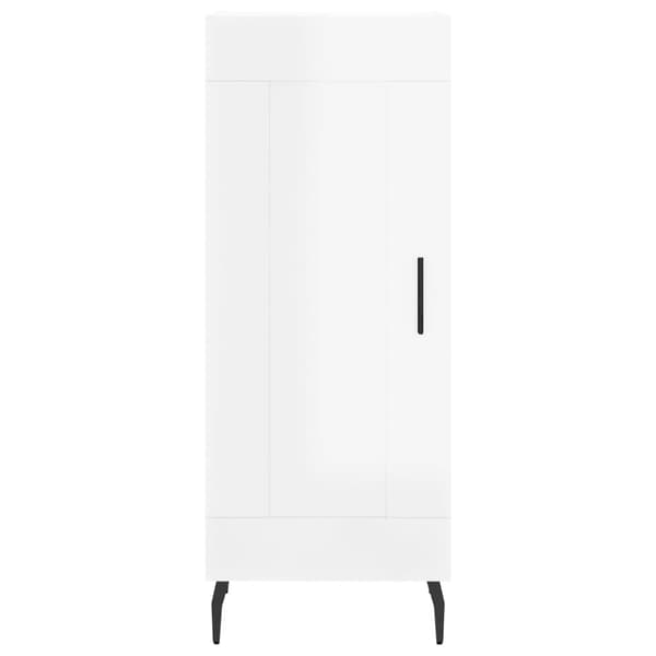 vidaXL Skåp vit högglans 34,5x34x90 cm konstruerat trä