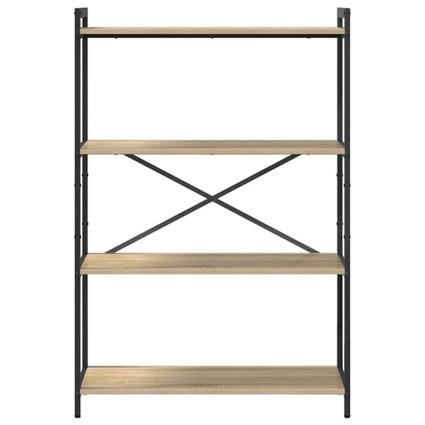 vidaXL Bokhylle Sonoma eik 80 x 30 x 120 cm Konstruert tre