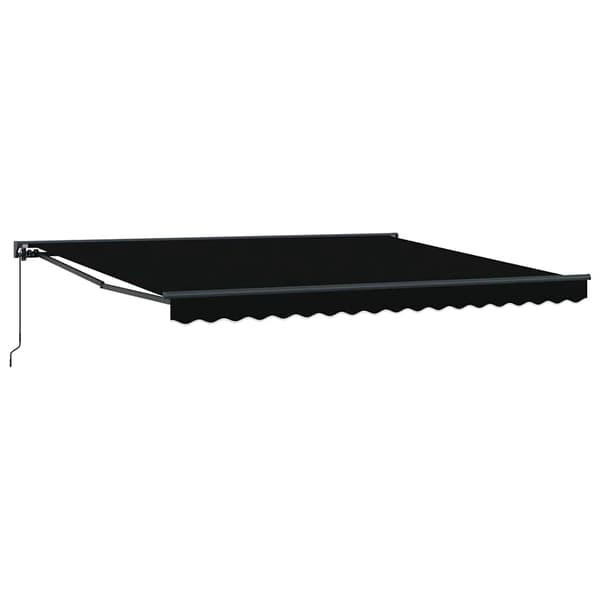 vidaXL Markisram Svart 400 × 300 cm Polyester med PU-beläggning