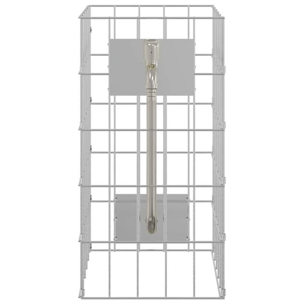 vidaXL Gabion kran sølv 26 x 25 x 50 cm Rustfritt Stål