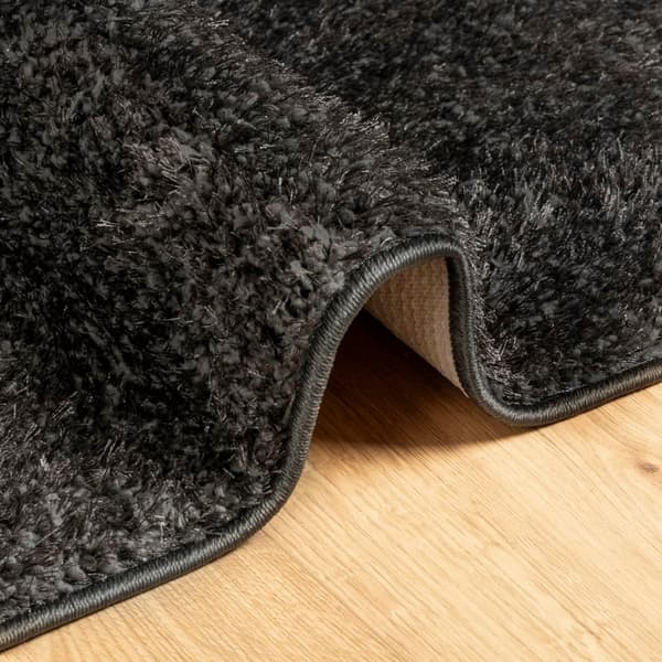 vidaXL Matta ISTAN långluggad glansig antracit 100x200 cm
