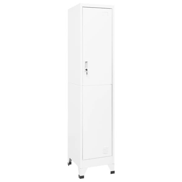 vidaXL Arkivskap hvit 38x45x180 cm stål