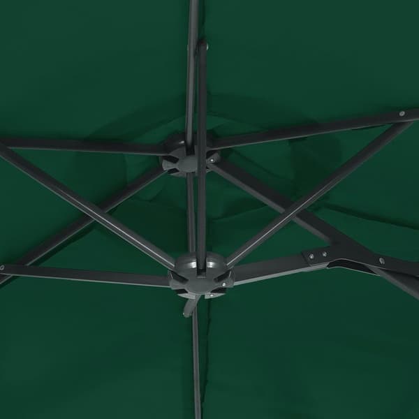 vidaXL Parasoll dobbelt hode med LED grønn 316x240 cm