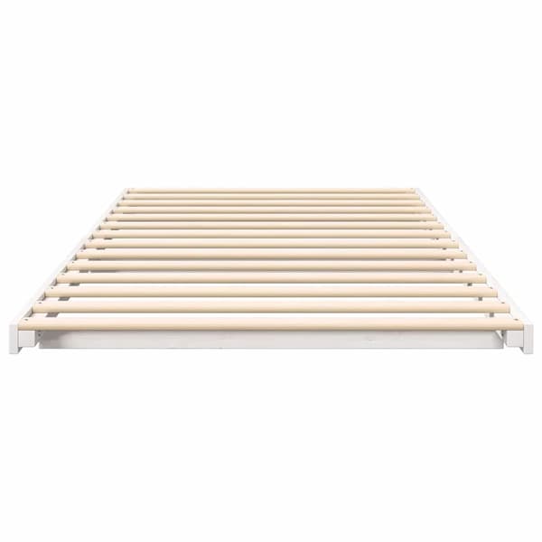 vidaXL Sängram Vit 75 x 190 cm Massiv furu