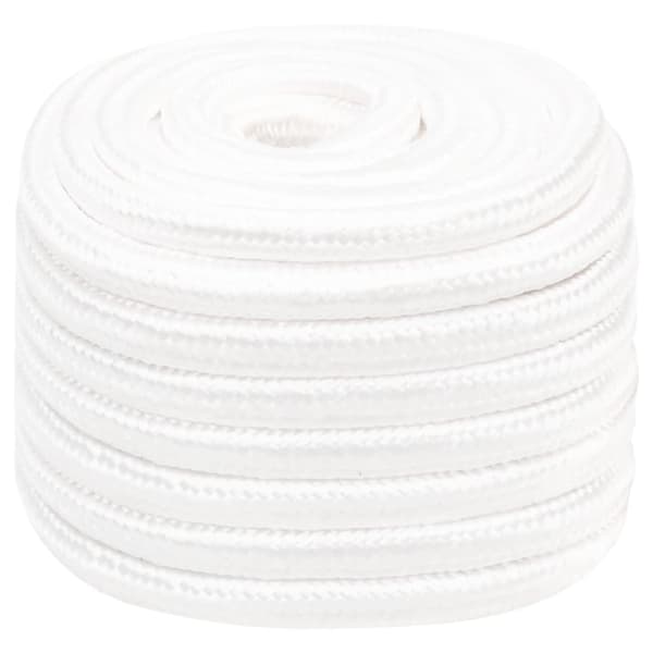 vidaXL Båtlina helvit 20 mm 50 m polypropylen