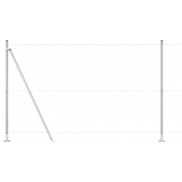 vidaXL Stängselstolpe Silver