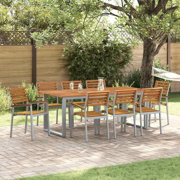 vidaXL Hage Stol 8 pcs Brun 56 x 57 x 87 cm Solid akasietre