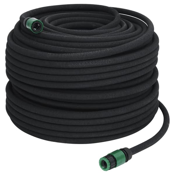 vidaXL Dryppslange svart 0,6" 100 m gummi