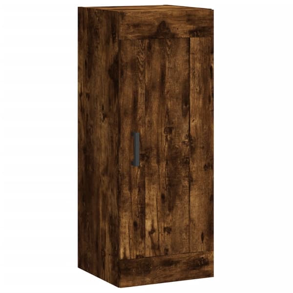 vidaXL Highboard røkt eik 34,5x34x180 cm konstruert tre
