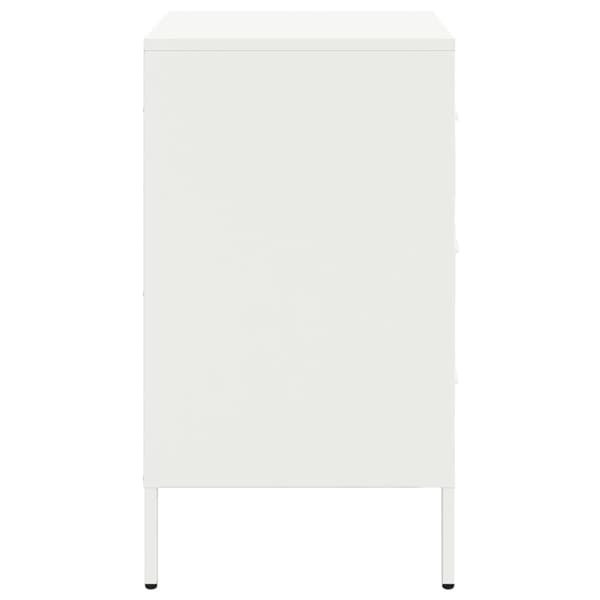 vidaXL Sängbord 2 st vit 36x39x68 cm stål