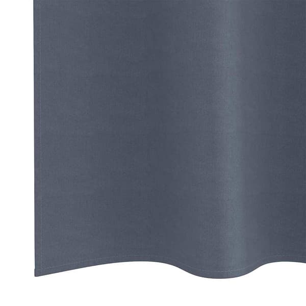 vidaXL Mörkläggningsgardiner med Ringar Antracit Polyester