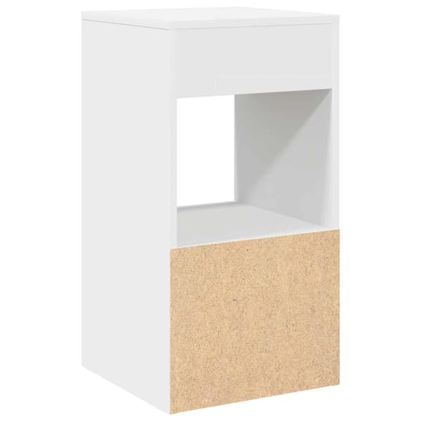 vidaXL Sängbord 2 st med låda vit 35x34x66,5 cm