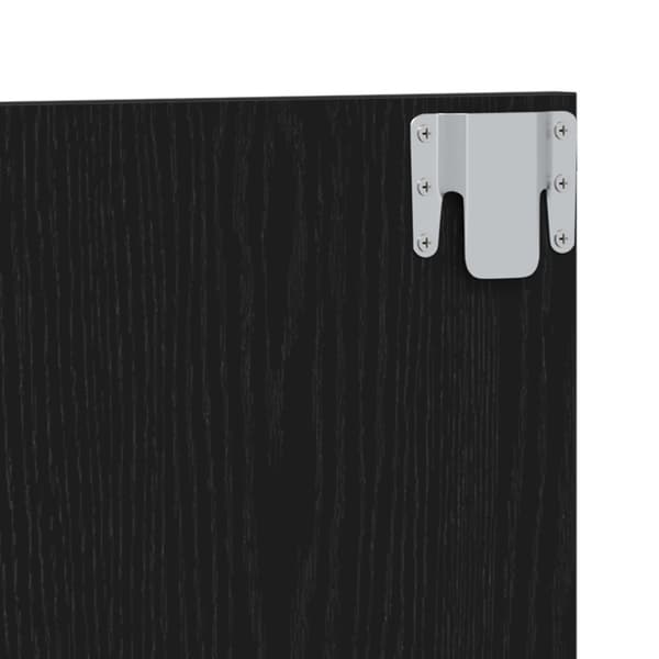 vidaXL Seng Hodegjerde Svart Eik 160 x 1.5 x 80.5 cm Konstruert tre