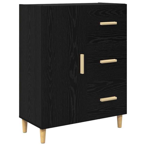 vidaXL Serviesskap Svart eik 34 x 69.5 x 90 cm Konstruert tre